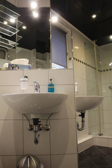 Badezimmer, Spiegelregal, Lackspanndecke