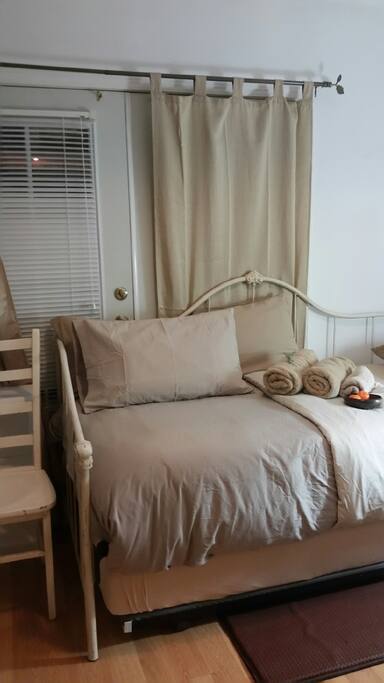 Bedside Manner/ Twin size bed w/ a trundle(pull out bed)