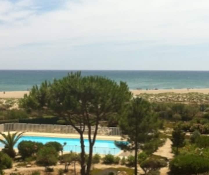 T2 Vue Sur Mer + Piscine Avec Restrictions Horair - Leucate