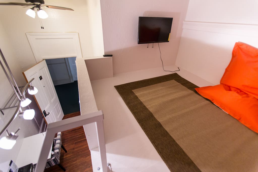 ...with the living area upstairs.