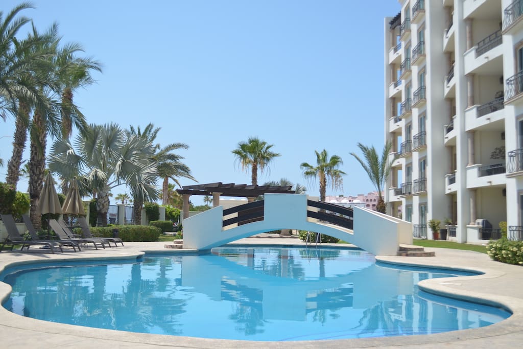 Swimming pool up close