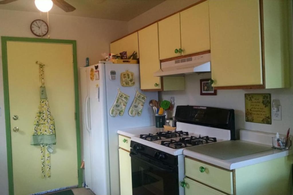 Bright kitchen fully stocked