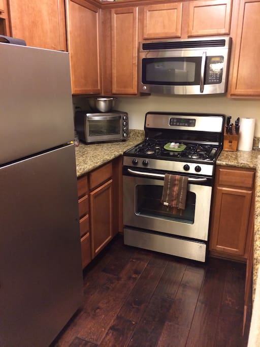 Stainless Appliances, with granite counter tops