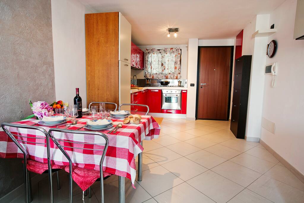 Open-plan living room with dining area