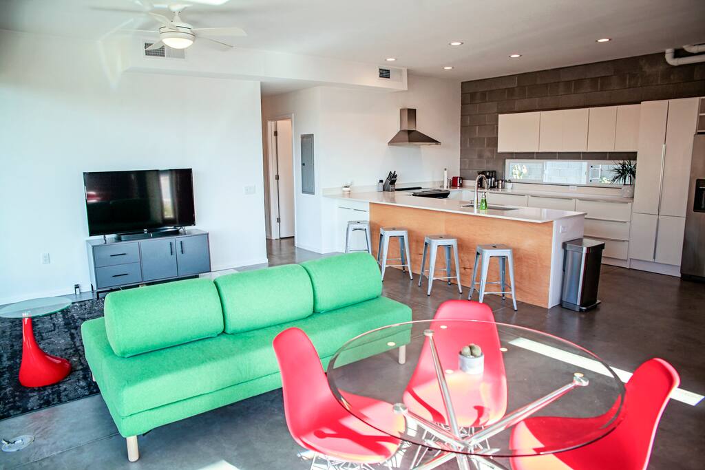 Kitchen, Living, Dining