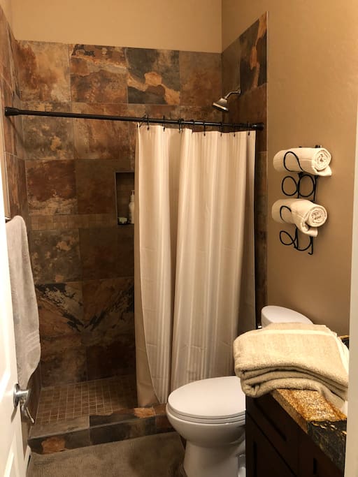 Bathroom with elegant shower