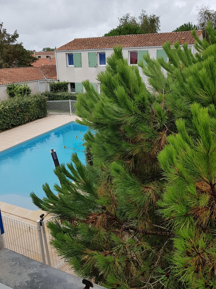 Uitzicht vanuit de kamer boven