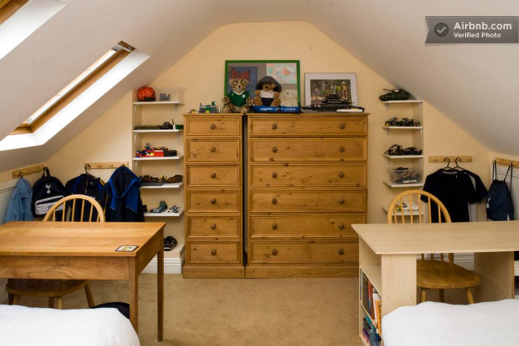 Desk space for your books or computer