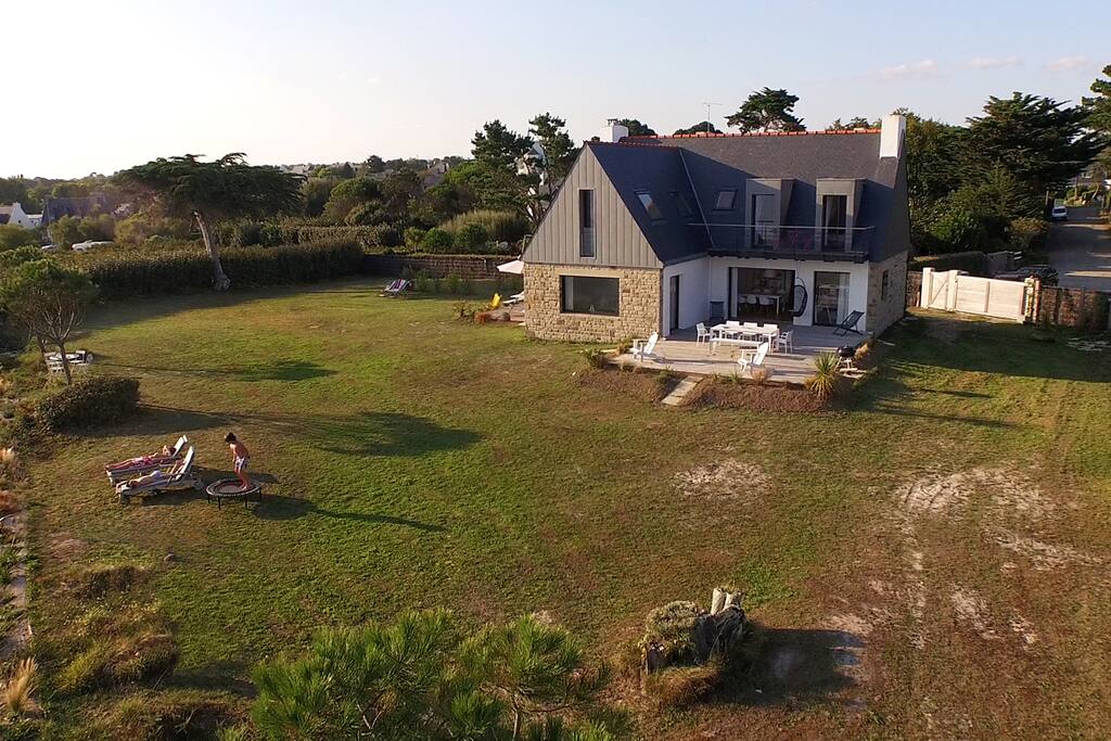 La villa de la plage vue panoramique : en face, l'océan