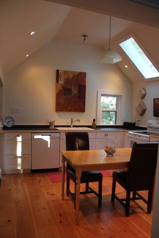 fully equipped brand new kitchen with slate counter tops