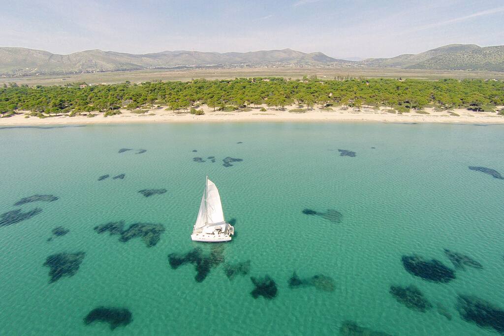 Schinias beach. Only a two minute drive away!