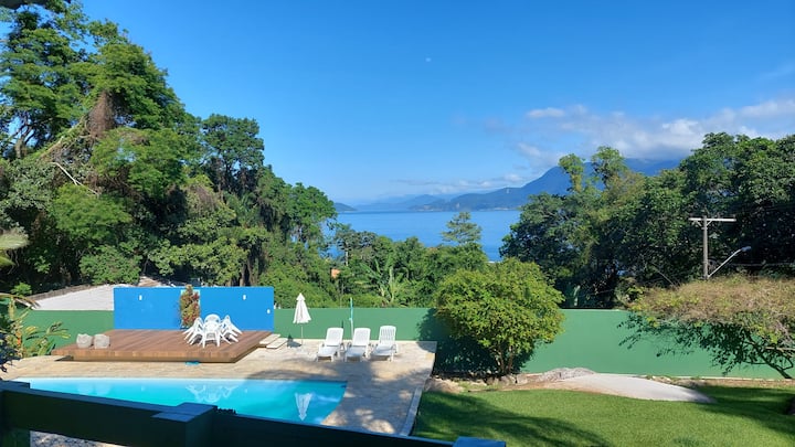 House from Su 1 sea view and pool