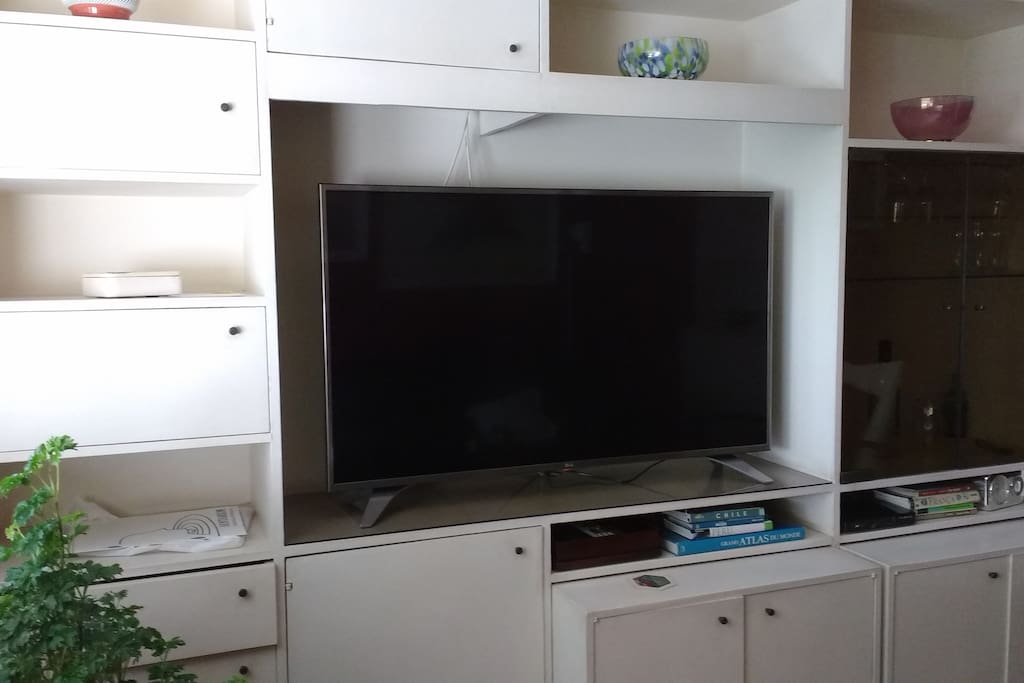 Nova TV. Esta é Smart e tem sky e Netflix