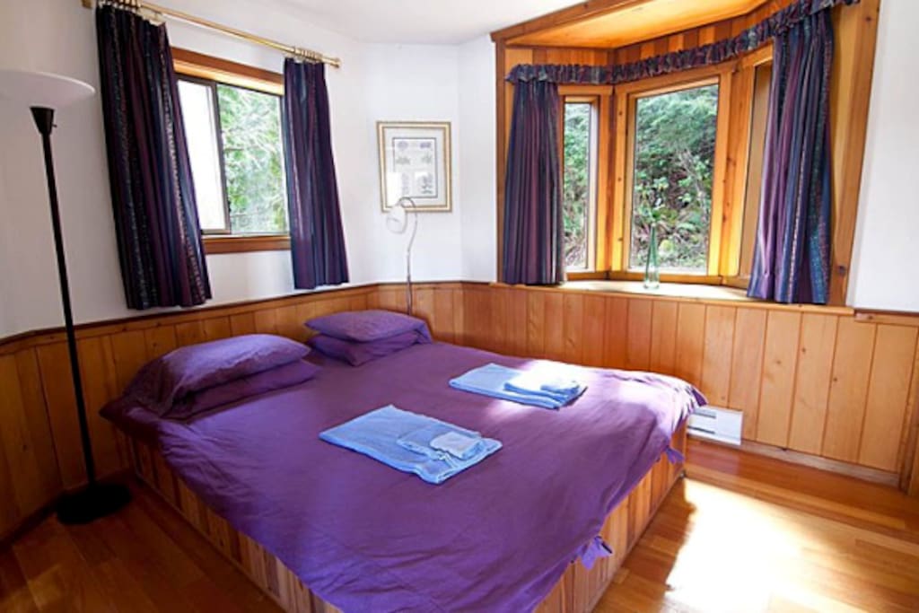 A comfy bed for you to relax in after a day enjoying the amenities and scenery