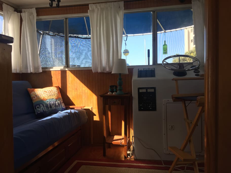 The Futon turns into a cozy bed