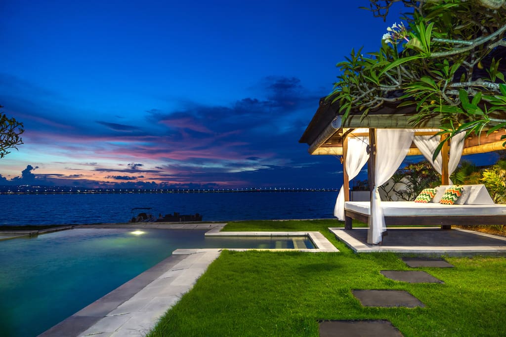 Swimming pool with gazebo
