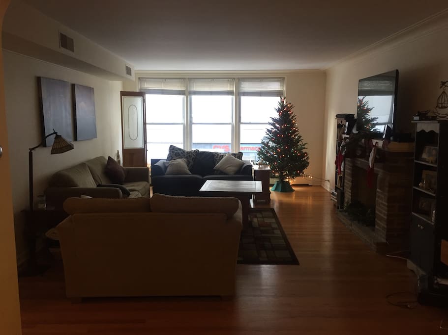 Living room. dont worry the tree wont be there