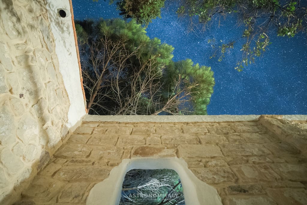 Il cielo notturno dal giardino