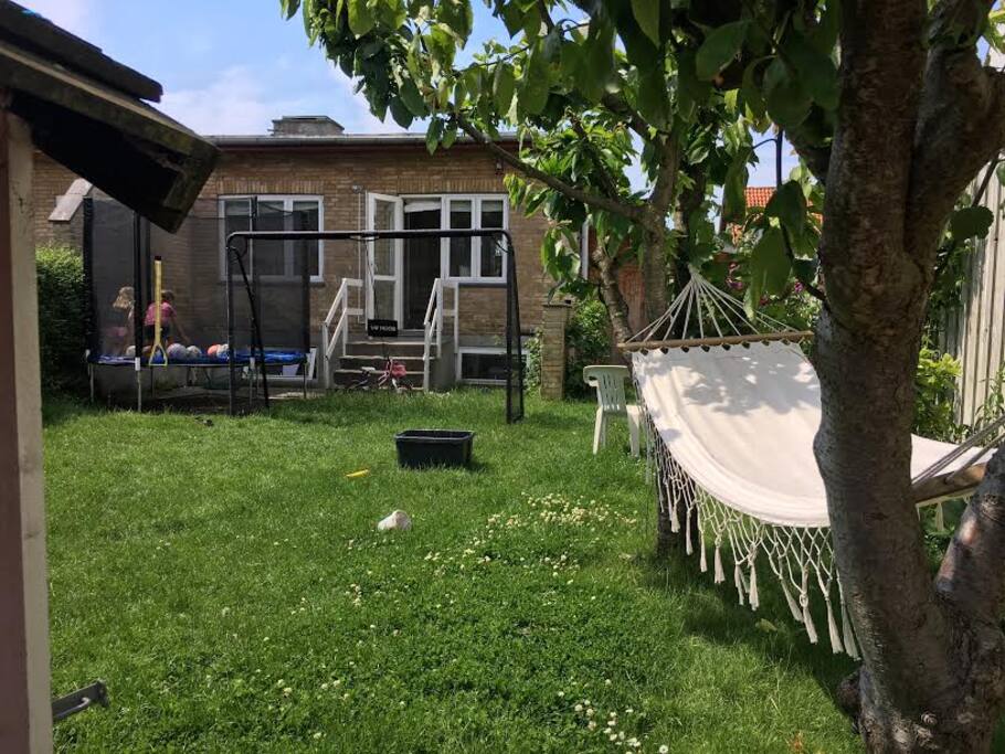 The house seen from the sand box in the back yard