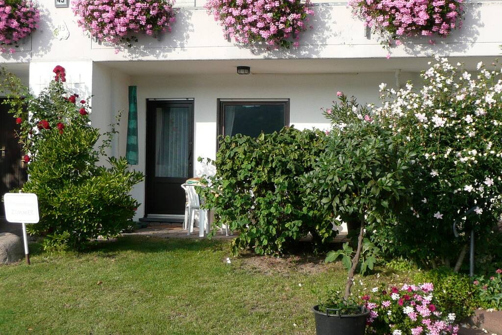 Die Ferienwohnung liegt im Erdgeschoss
