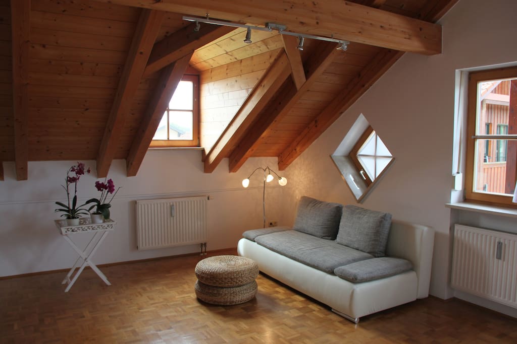 Wohnzimmer mit Schlafsofa