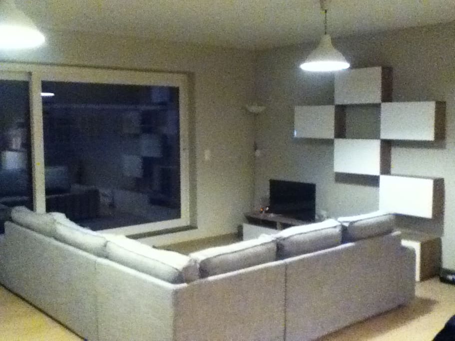 Cosy living room with TV