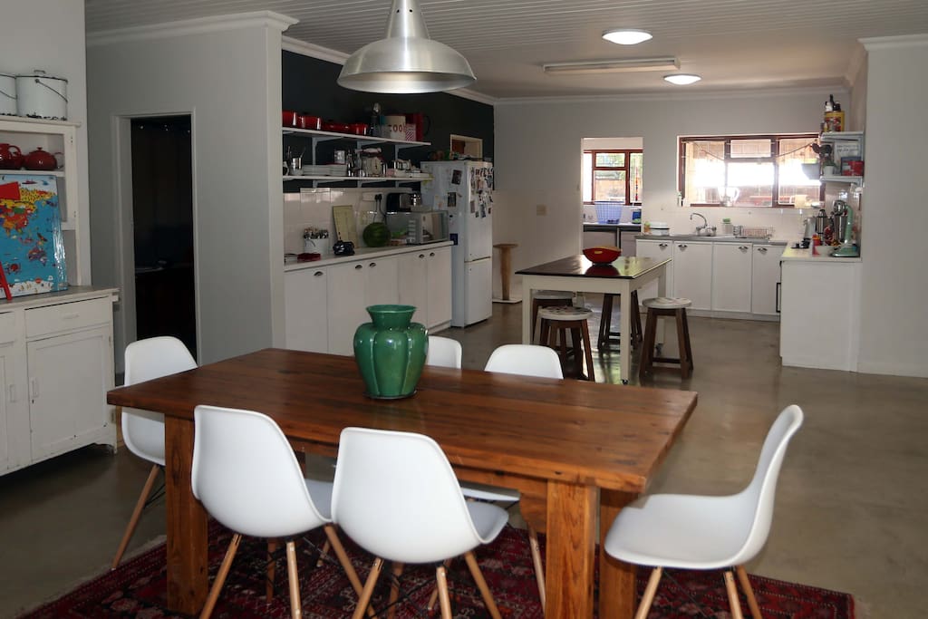 Dinning room and kitchen.