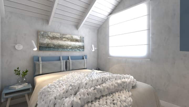 Chambre double supérieure avec demi-salle de bain. (Photo du projet en exécution) et peut changer. Elle sera prête le 15/11/2022.