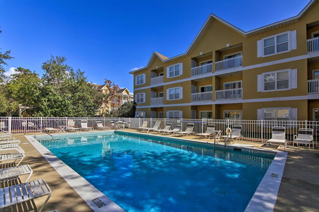 Lounge by the community pool or read a book on your private patio.