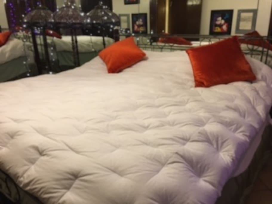 Large king bedroom with down comforter