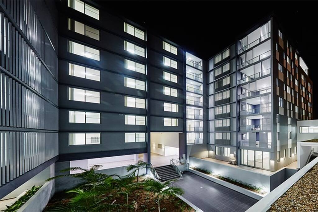 Brand new building featuring security entry.