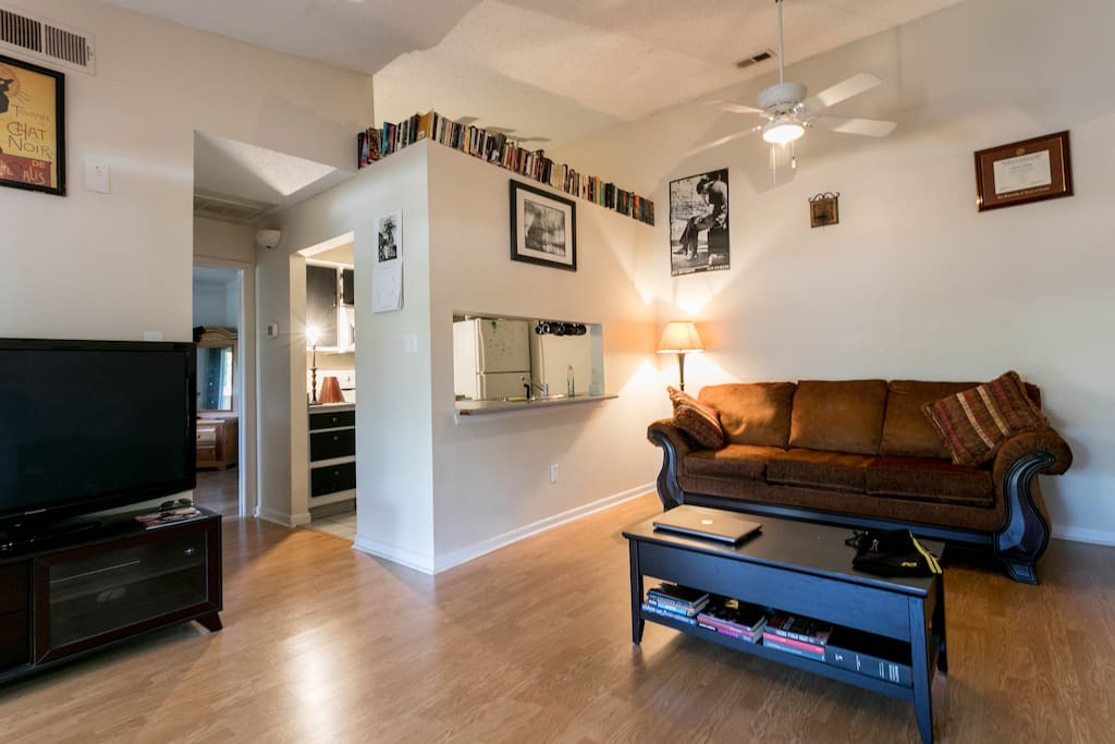 Television and Sofa in Main Quarters.