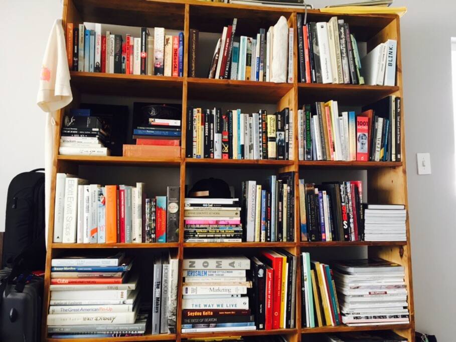 Array of design , photography , cook books and novels