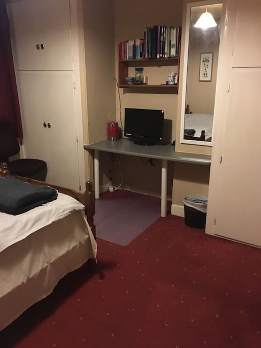 Free view TV and coffee and tea making facility in the bedroom.