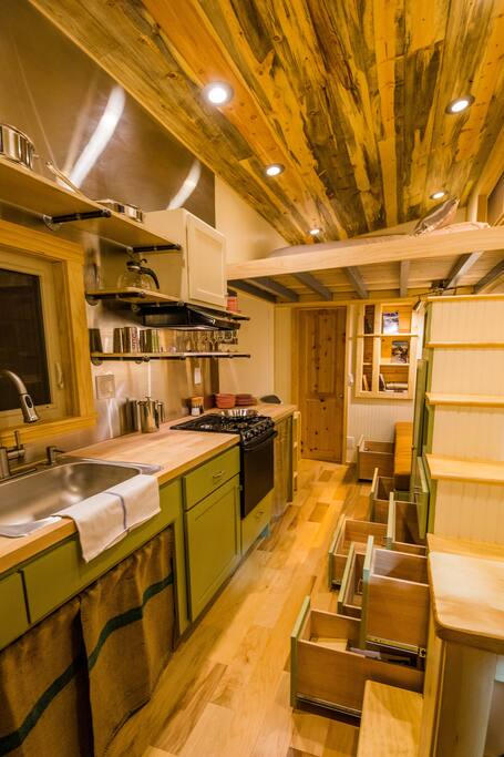 Check out all the storage under the stairs