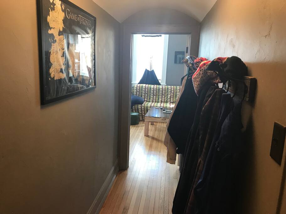 View into living room from first entrance