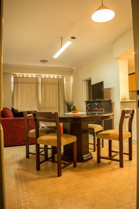 La entrada al Departamento.