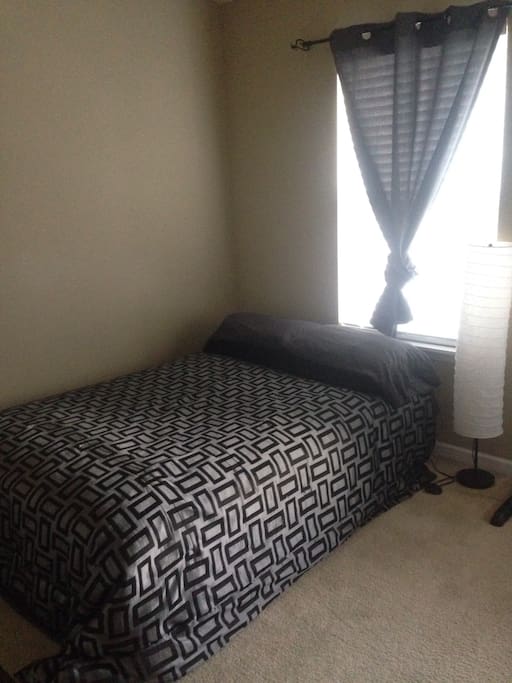 Nice full size bed with clean linen