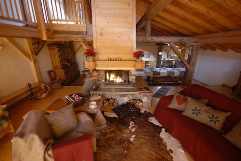 Very nice chalet 20-22 pers. South view Sauna Parking