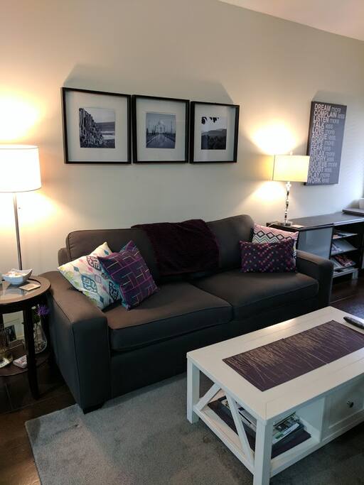Sofa bed in living room