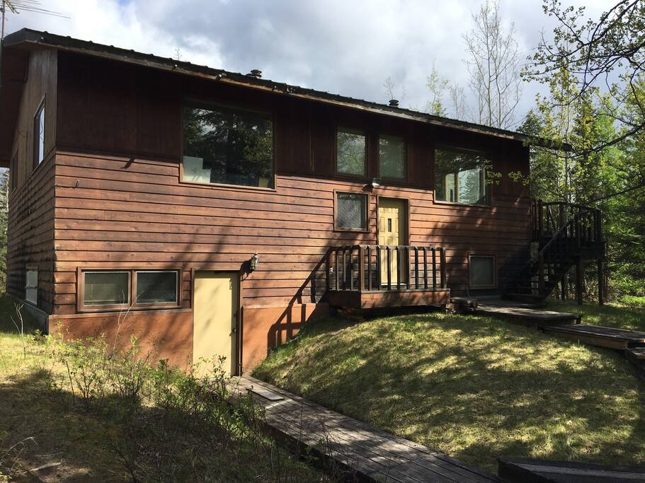 This is the front of the house looking back from the river. You will have the entire 1.5 acre property to yourself.