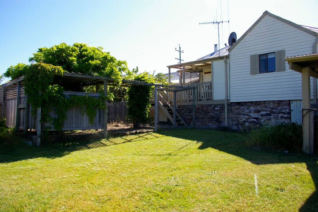 rear verandah of house.