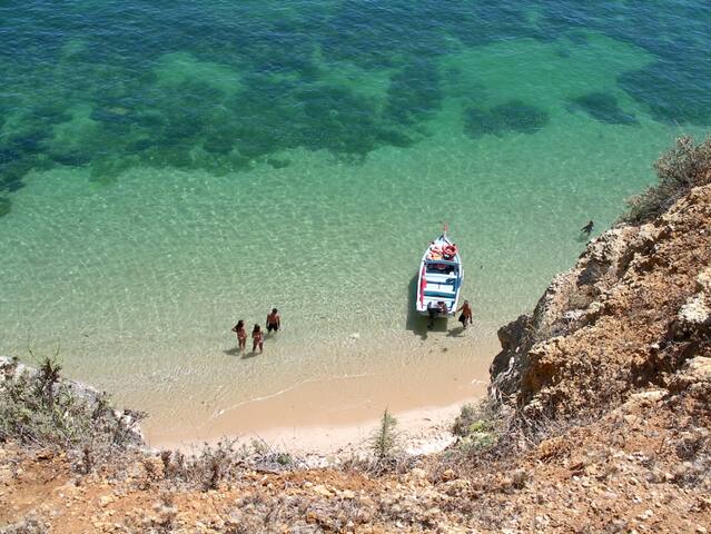 Entire home with 1 bedrooms in Armação de Pêra - Algarve holiday beach house with seaview and pool