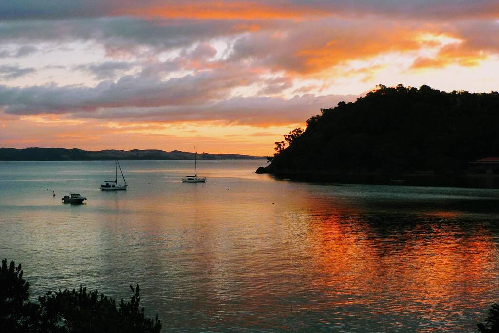 Sunset over the bay