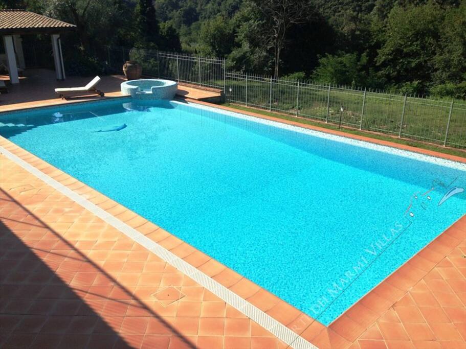 Private pool with whirlpool