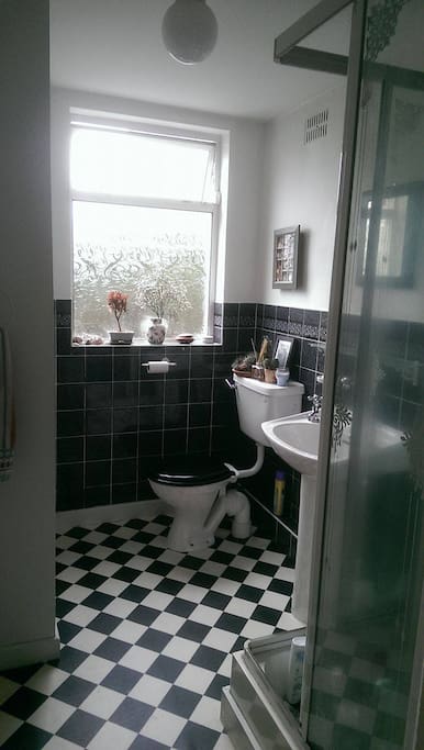 En-suite bathroom with shower.