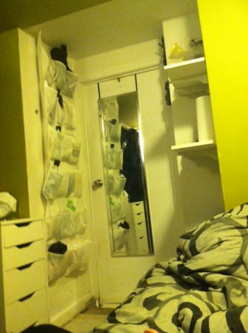 The bedroom is cozy and quiet!