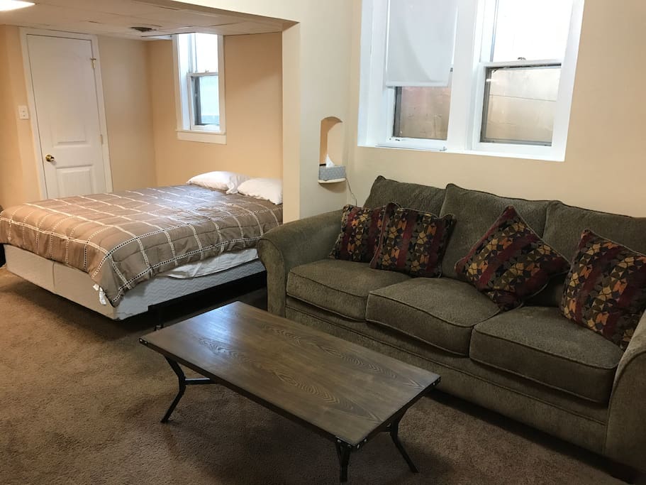Queen sized bed