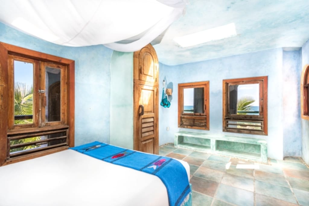 Upstairs bedroom faces the sea