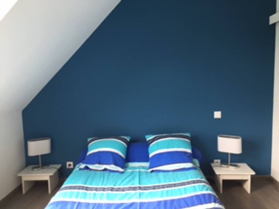 Chambre 1 privée avec accès sur la salle d'eau et chambre 2